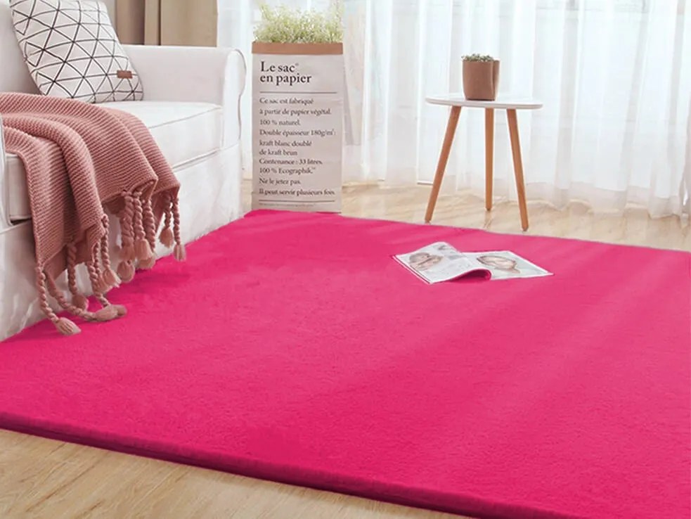 TZ Tmavoružový obdĺžnikový koberec Rabbit Rozmer: 60x120