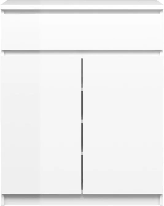 Komoda Simplicitous 234 80 cm biela lesklá