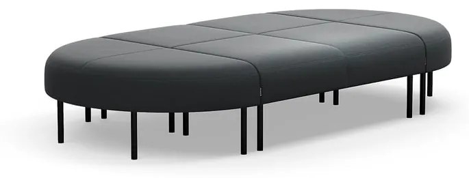 Pohovka bez operadla VARIETY, 8 miestna, látka Pod CS, antracit