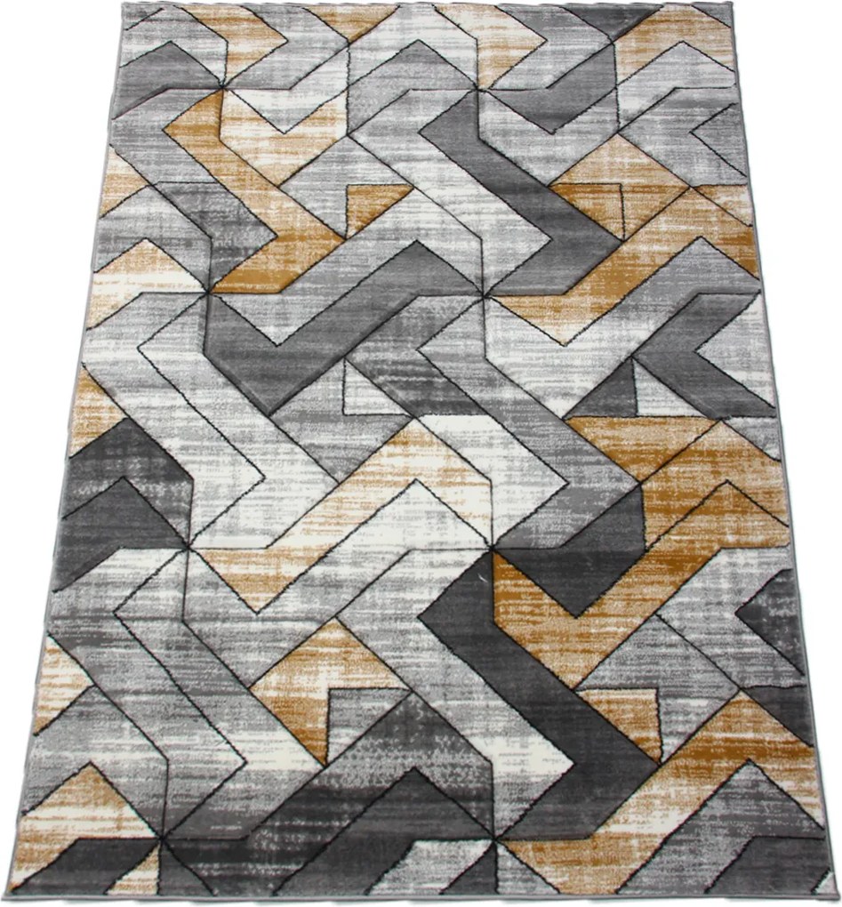 Koberec Cosmic Carving 5103 GREY/GOLD rozmery koberec: 160x230 cm