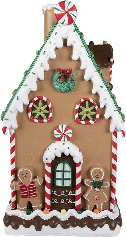 Hnedá zdobená perníková chalúpka Gingerbread House - 28*28*51 cm