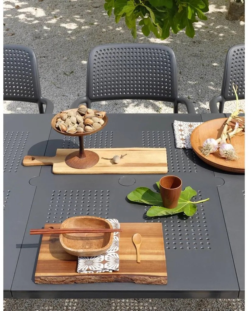 BORA ARMCHAIR záhradná stolička s podrúčkami bianco