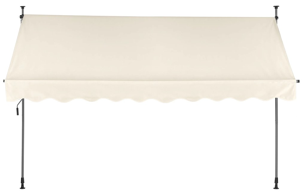 MultiGarden Balkónová slnečná clona 300x120 cm výškovo nastaviteľná, béžová - MultiGarden