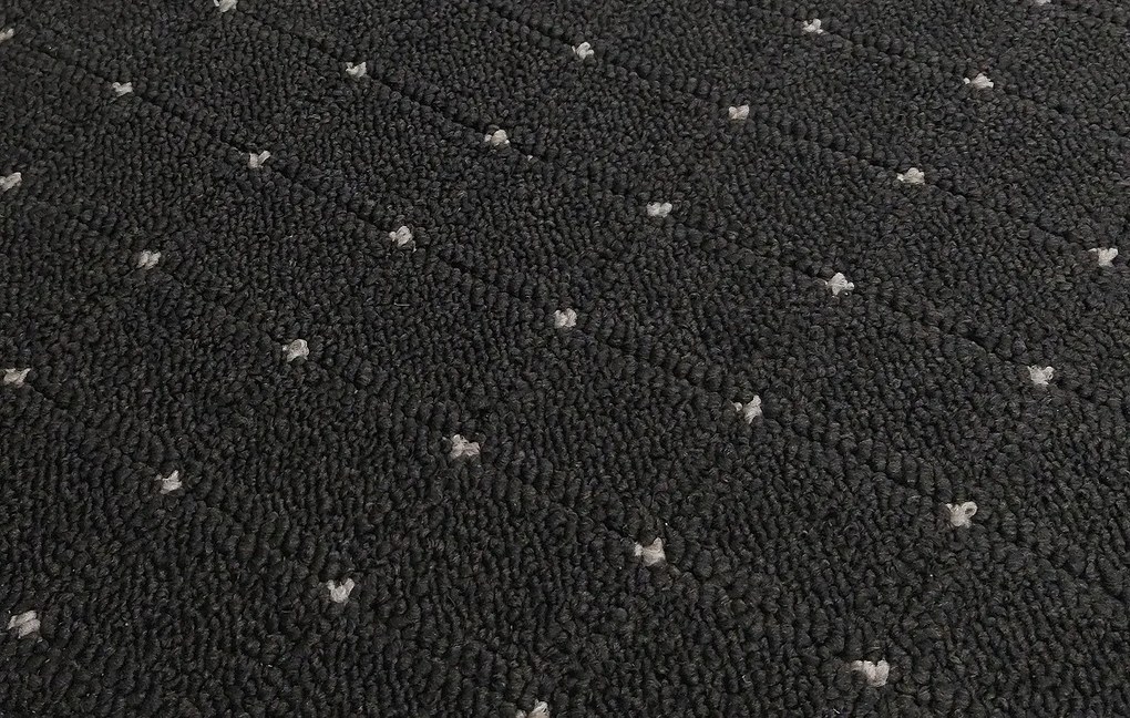 Condor Carpets, Koberec behúň na mieru Udinese antracit, šíre 50 cm, čierna, chodba / predsieň