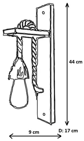 Nástenné svietidlo AHSAP 1xE27/40W/230V borovica orech