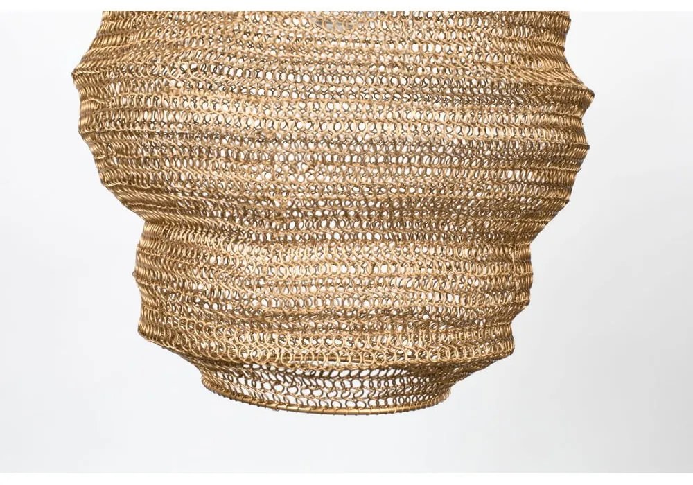 Závesné svietidlo v zlatej farbe White Label Lena, ø 48 cm