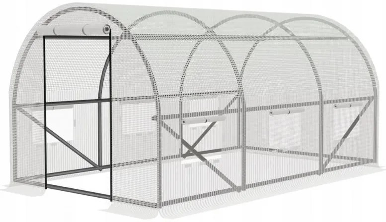 Záhradný fóliovník biely 4 x 2,5 x 2 m GARDEN LINE - TUN5590