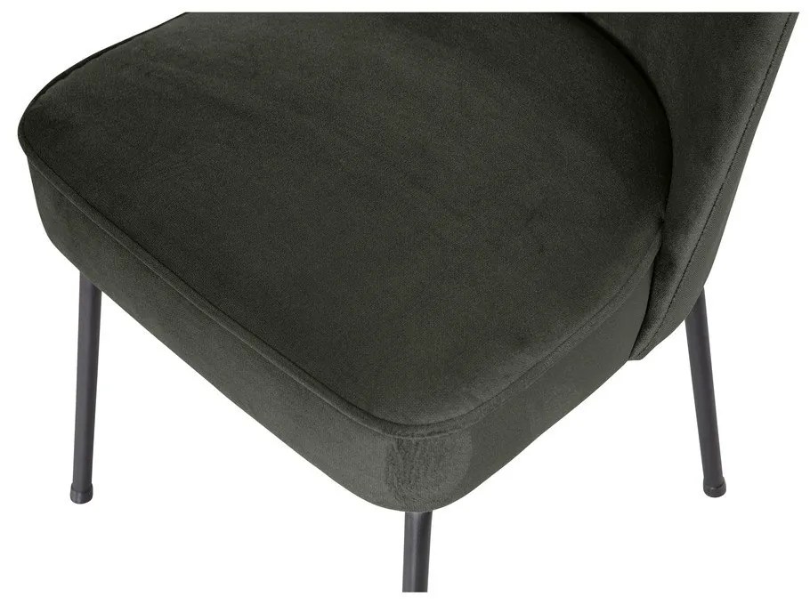 Tmavozelené zamatové jedálenské stoličky v súprave 2 ks Vogue – WOOOD