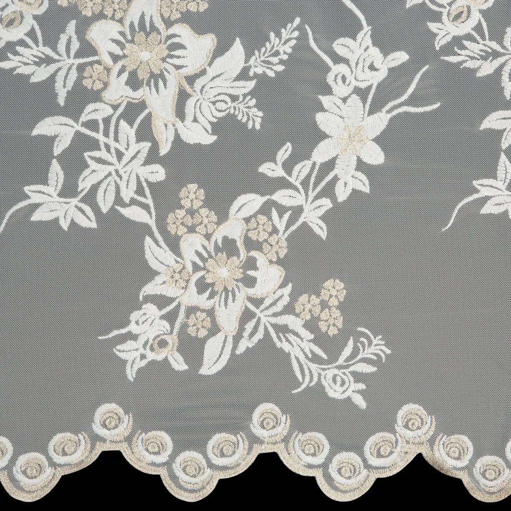 ZÁCLONA NA KRÚŽKOCH ALIRA 300X250 CM VZOROVANÁ