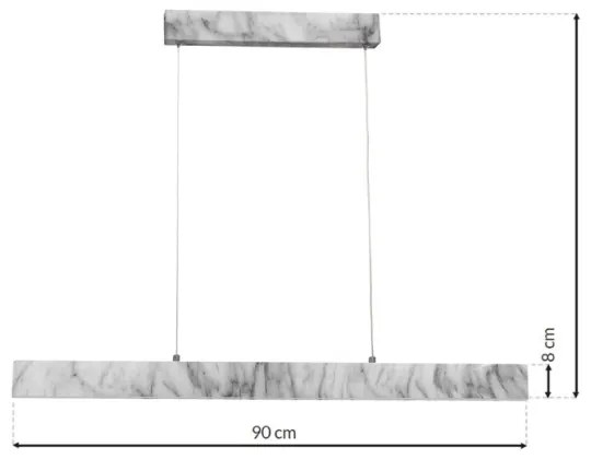 LED Luster na lanku PIERCE LED/18W/230V biela/šedá