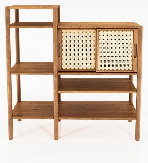 Knižnica z dubového dreva 120x123 cm Pola - The Beds