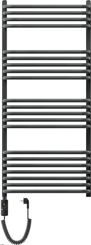 Mexen Apollo, elektrické vykurovacie teleso 1210x550 mm + vykurovacia tyč 600 W, antracitová, W117-1210-550-2600-66