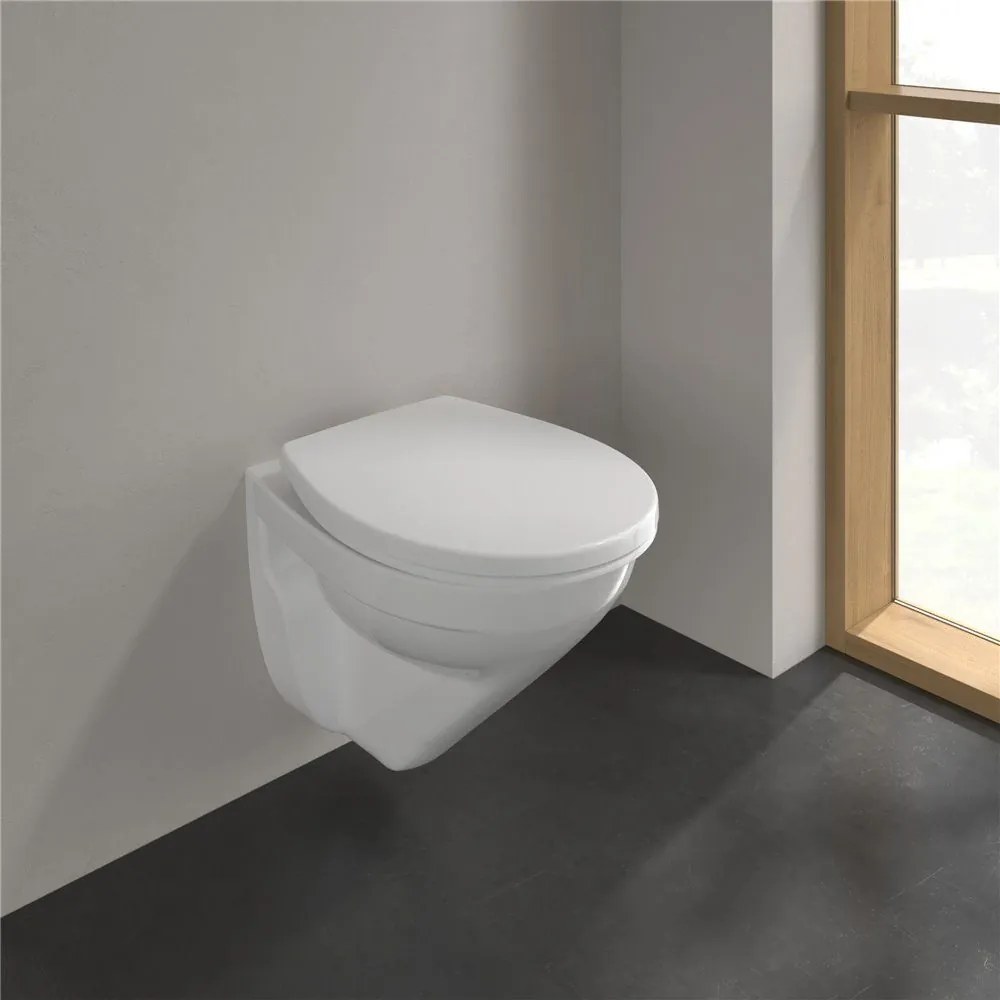 VILLEROY &amp; BOCH O.novo Compact závesné WC s hlbokým splachovaním, 360 x 490 mm, biela alpská, 7667R001