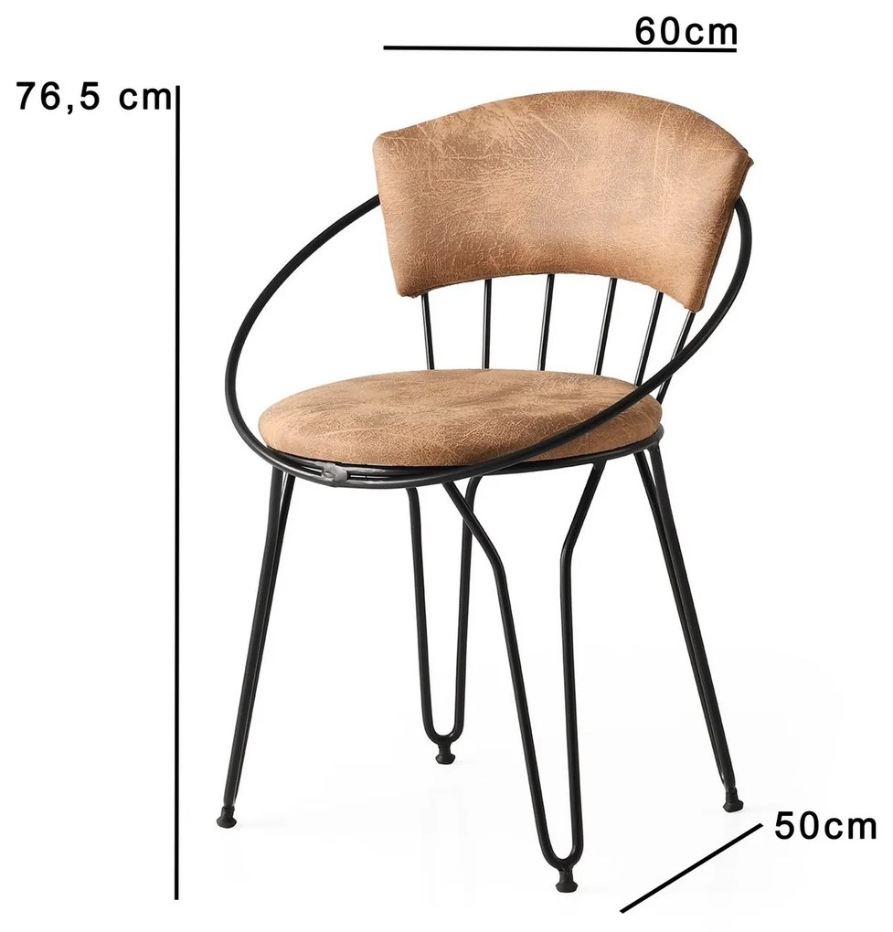 Súprava 2 ks jedálenských stoličiek Istanbul čierna/hnedá