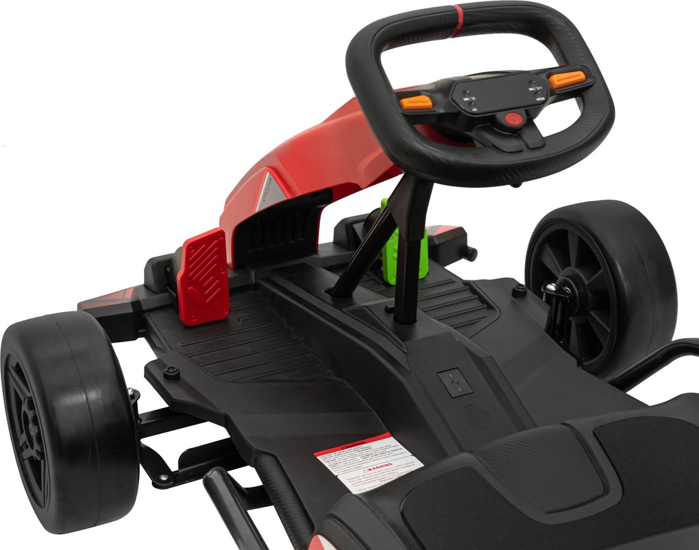 Ramiz Motokára na batérie Fast 3 Drift pre deti Červená + funkcia Drift + motory 2x150W + rádio LED + pásy