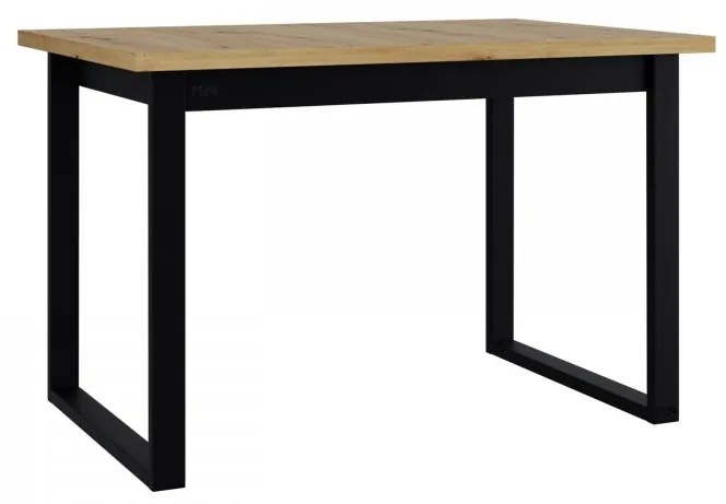 Stôl Elarno 80 x 120 III S, Morenie: dub wotan - L / čierny kov