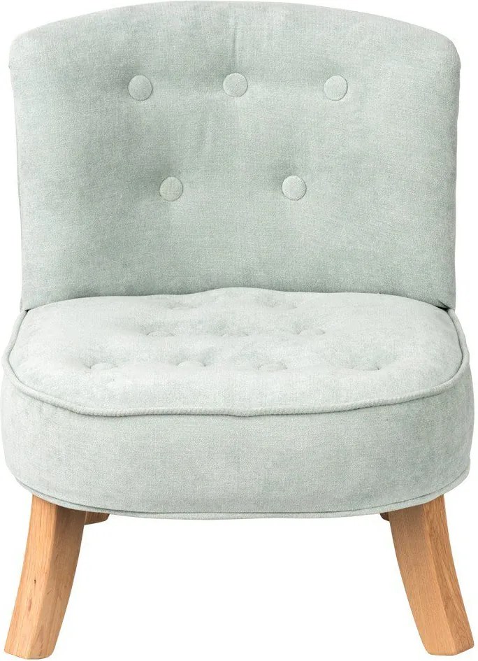 Detské kreslo špinavá zelená 17 cm a 25 cm Biela