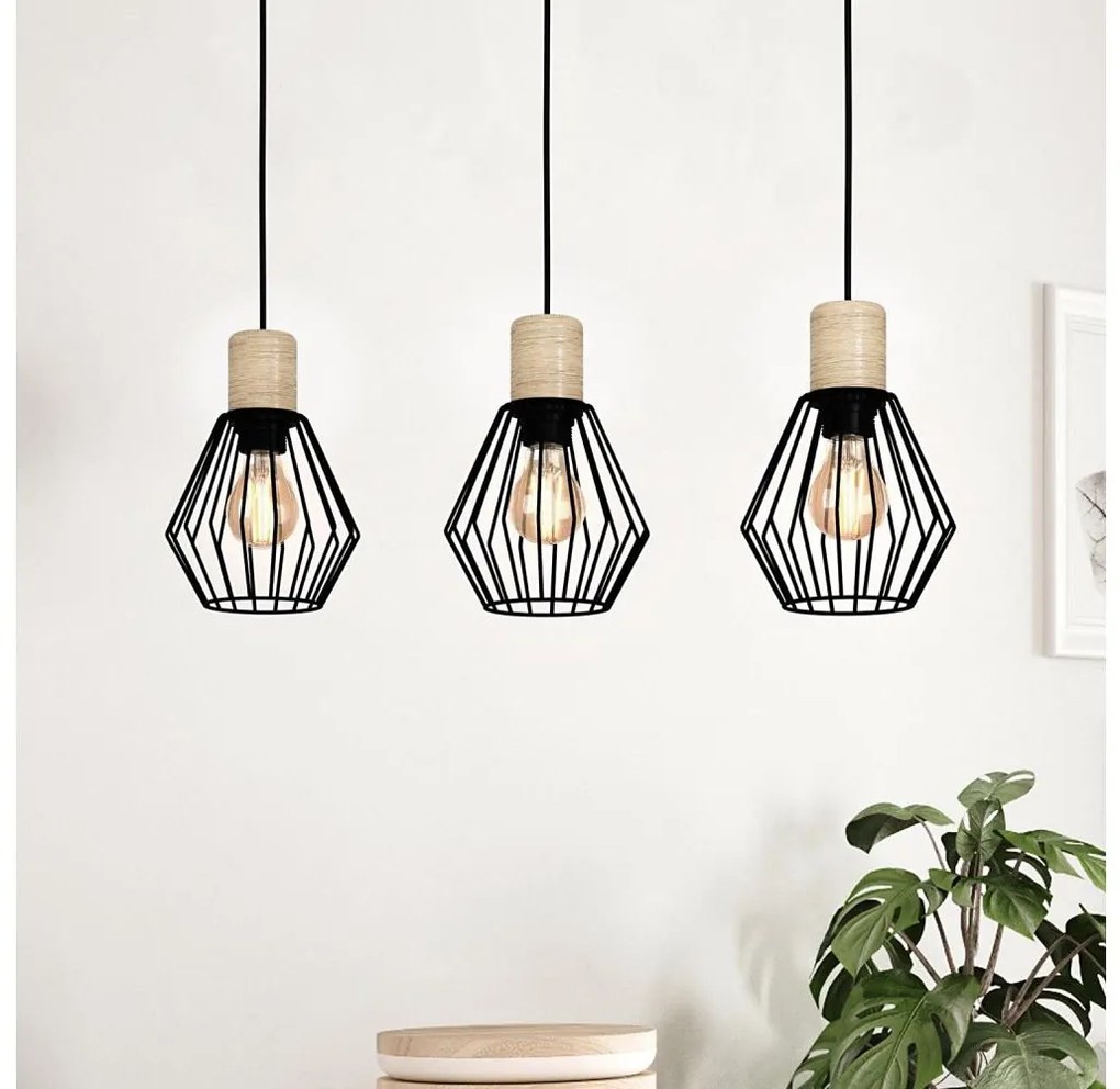 Eglo 44094 - Luster na lanku PALMORLA 3xE27/60W/230V