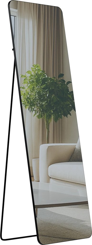 Zrkadlo Gurnee 160x50 cm - čierne matné