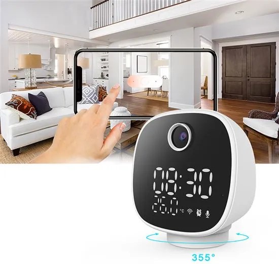 Domáca kamera s nočným svetlom a hodinami - Solight 1D81