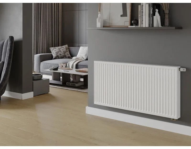 Mexen, Panelový radiátor Mexen CV22 300 x 900 mm, spodné pripojenie, 840 W, biely - W622-030-090-00