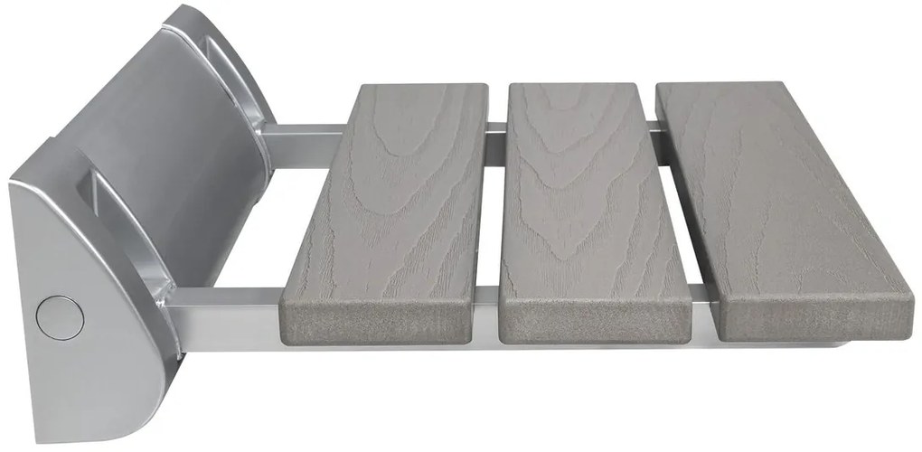 Aqualine Aqualine, Sklopné sedátko do sprchového kúta 32x32,5cm, WPC, šedá, AE236GR