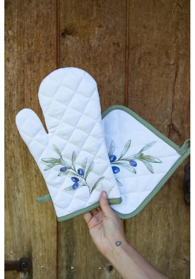 Bavlnená chňapka - rukavice s olivami Olive Fields - 18 * 30 cm
