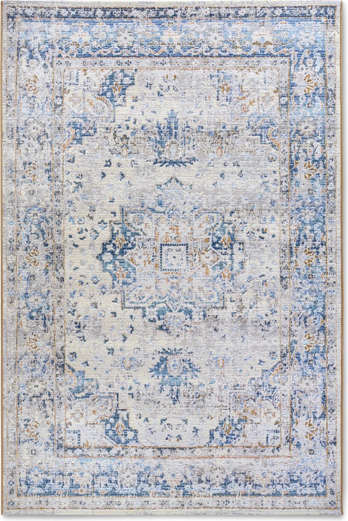 Kusový koberec Villeroy & Boch 106064 Cream, Blue – na von aj na doma, 200x285, modrá, chodba / predsieň, Villeroy & Boch