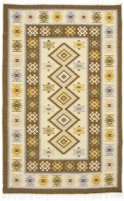 Obojstranný koberec / behúň Kilim medový 3
