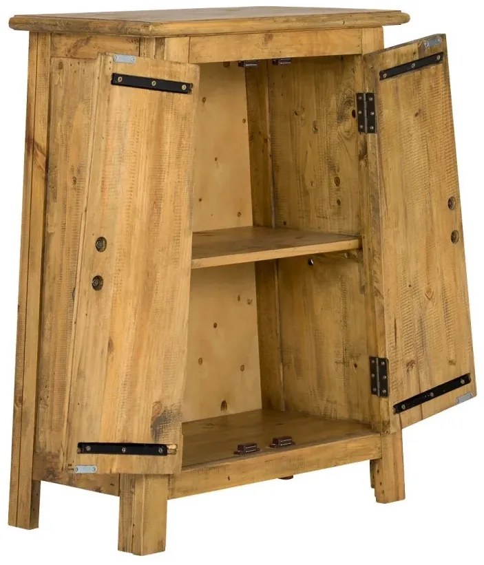 furniture-nabytek.cz - Masivní skříňka do koupelny Rangún z recyklované borovice, lakovaná, hnědá