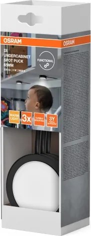 Osram - Sada 3× LED svietidiel pod kuchynskú linku UNDERCABINET LED/3W/230V 3000K čierna