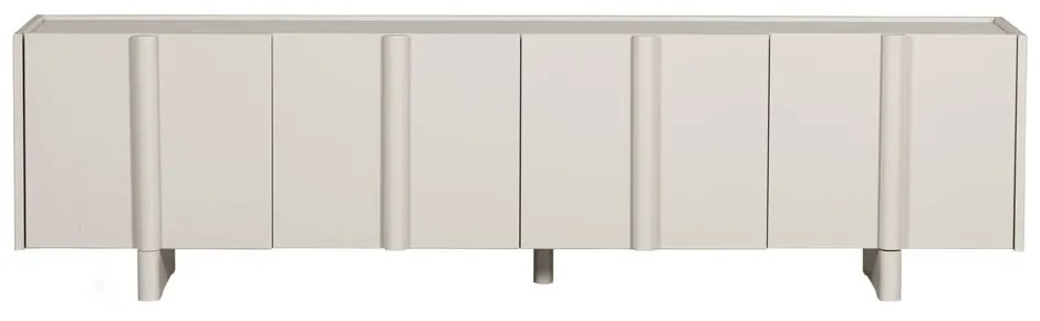 Krémovobiely modulárny TV stolík z borovicového dreva 200x53 cm Basu – WOOOD