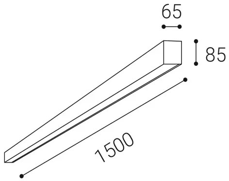 LED2 Lineárne stropné LED prisadené osvetlenie LINO, 39W, 3000K/3500K/4000K, biele