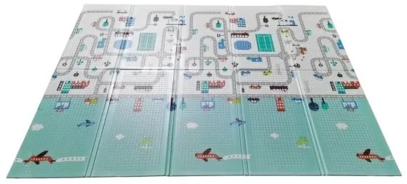 PETITE&MARS - Skladacia podložka na hranie CAMPY ELEPHANT&CITY