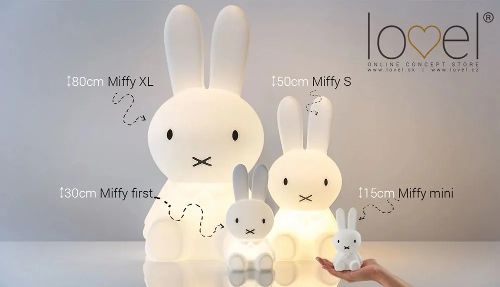 lovel.sk Detská lampa Zajko Miffy Mini