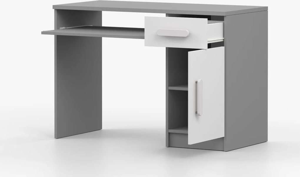 Písací stôl SMYK - šedý/biely (viac variant)