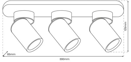 Bodové svietidlo ANDY 3xGU10/8W/230V čierna/zlatá