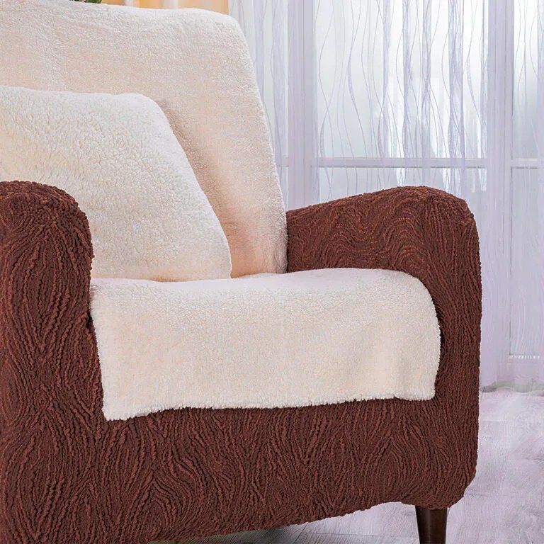 Prikrývky SHERPA krémové sedacia súprava