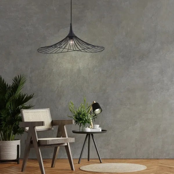 Luster na lanku ARIELLE 1xE27/20W/230V pr. 50 cm čierna