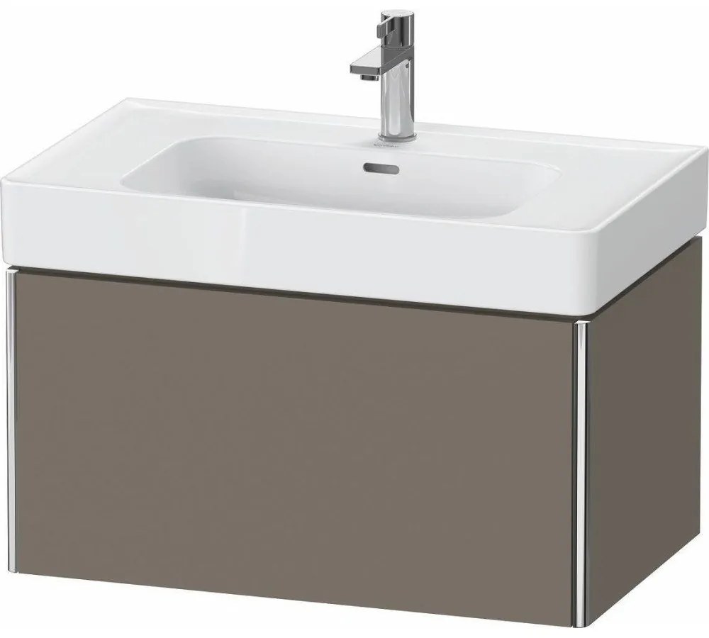 DURAVIT XSquare závesná skrinka pod umývadlo, 1 zásuvka, 784 x 470 x 397 mm, Flanel šedá matná, XS4279090900000