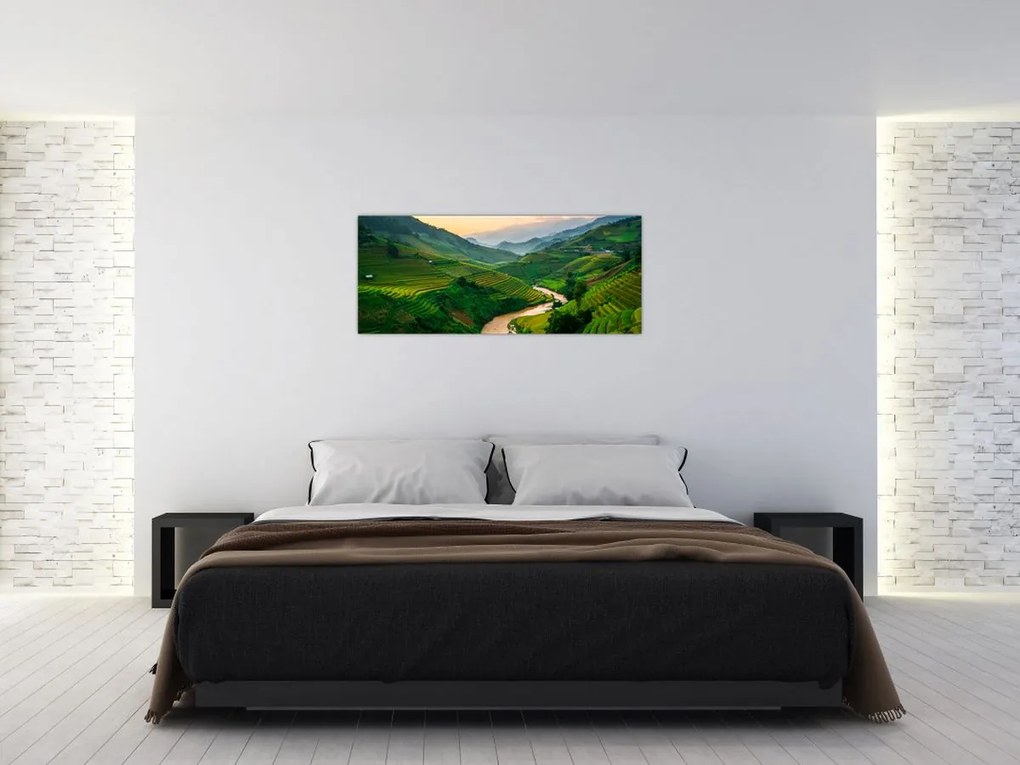Obraz - Ryžové terasy II. (120x50 cm)