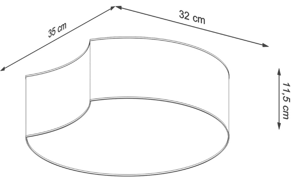 Stropné svietidlo CIRCLE 1 biele