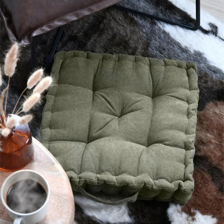 Sedací vankúš na zem DANDY manšestr khaki 1 ks