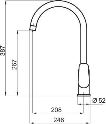 Novaservis Titania Pure, drezová stojanková batéria, 90313,0