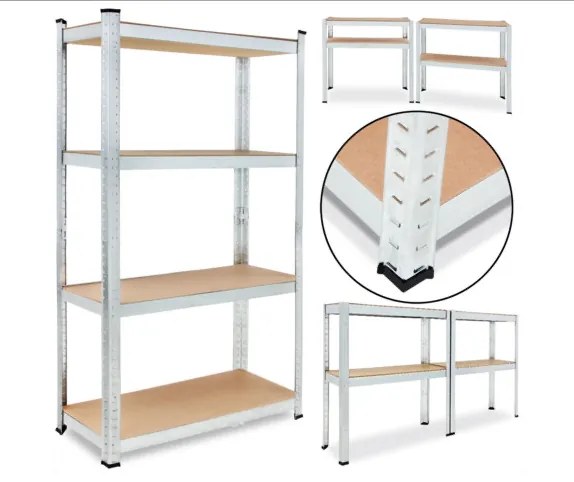 Fistar AKCIA: Regál 1800x900x300 mm zinkovaný 4-policový, nosnosť 700 kg