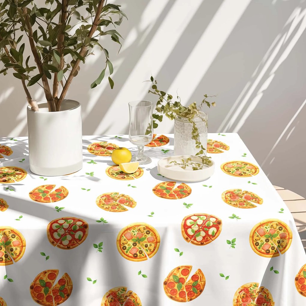 Goldea hranatý teflónový obrus - chrumkavá pizza 120 x 180 cm