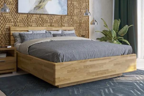 ProSpánek Drevená posteľ z dubu priamo z prírody Air, farba D1, 180x200 cm