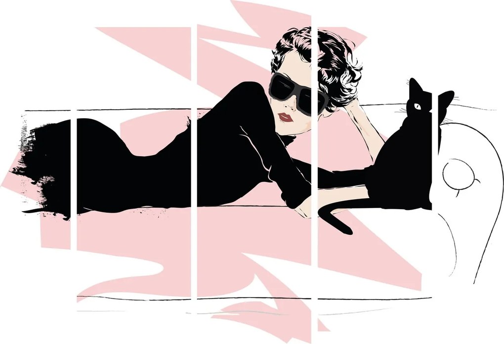 Obraz - Fashion lady (150x105 cm)