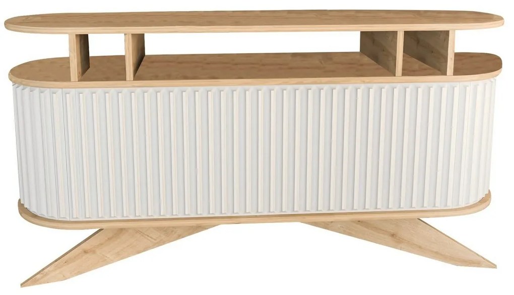 Bočný stolík Stor Oak a White