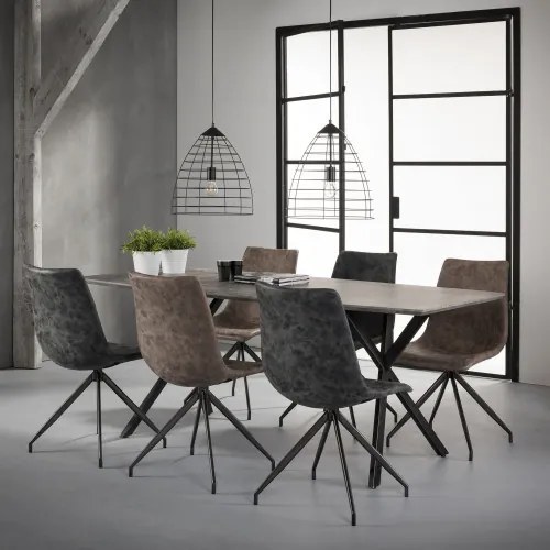 Jedálenský stôl 56-86 190x90cm Betón optik - Komfort-nábytok